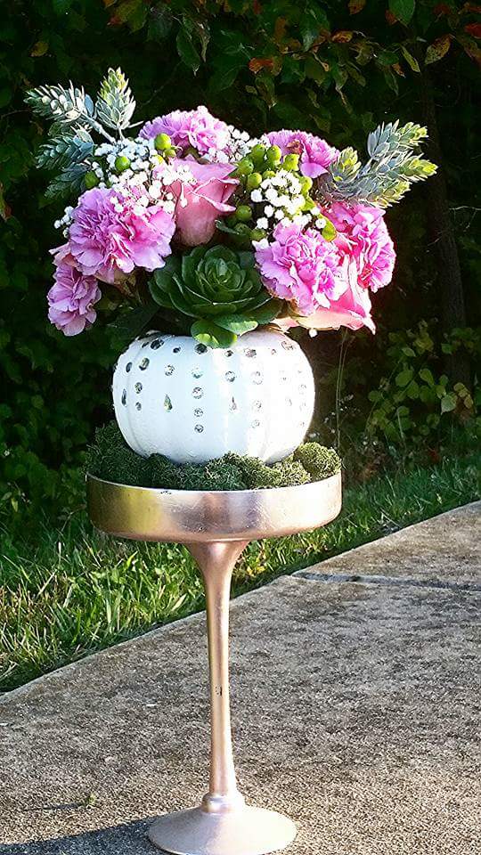 29+ Pumpkin Painting Ideas Purple Pictures 1 Glittered Painted Purple Pumpkin + DIY Pumpkin Challenge ...