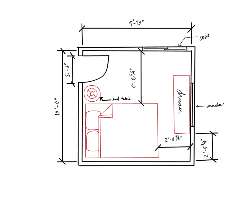 floor plan for small bedroom