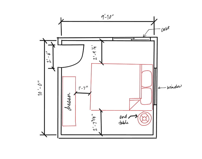 floor plan for small bedroom