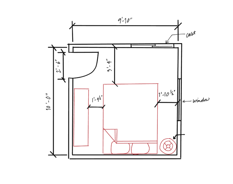 floor plan for small bedroom