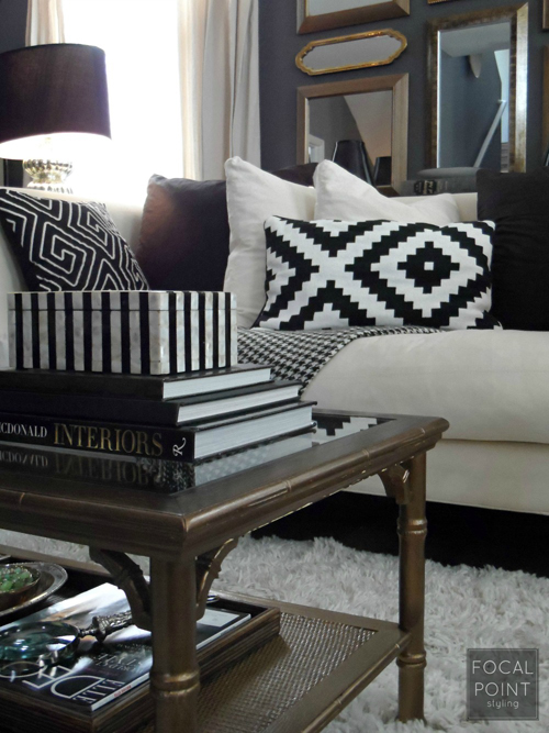 BLACK & WHITE LIVING ROOM LYNDA QUINTERO-DAVIDS FOCAL POINT STYLING (5) 1000