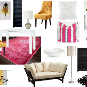 pink glam home office