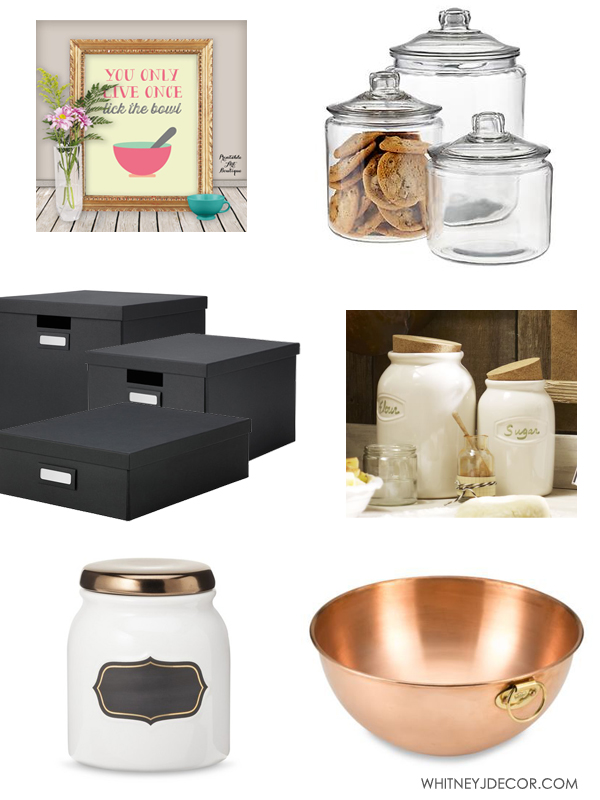 decor being purchased for kitchen