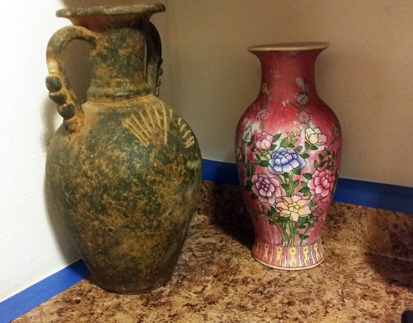 thrifted finds - urn and vase