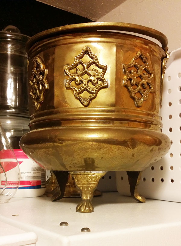 brass footed vase thrifted find