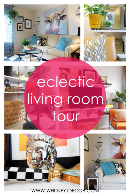 eclectic living room tour