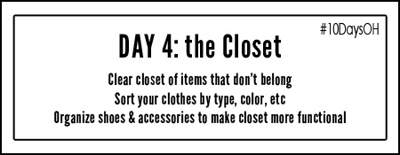 organize closet #10DaysOH