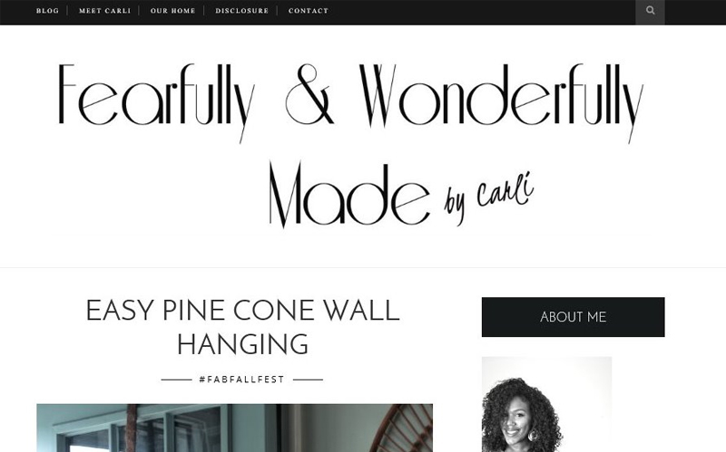 Carli, of Fearfully & Wonderfully Made - easy pine cone wall hanging