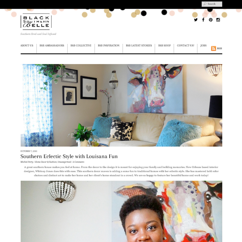 screenshot of feature on Black Southern Belle