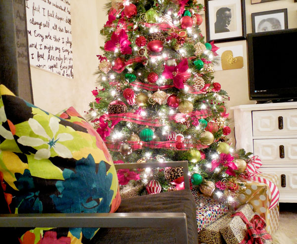 traditional holiday decor - styled christmas tree for the Home Depot