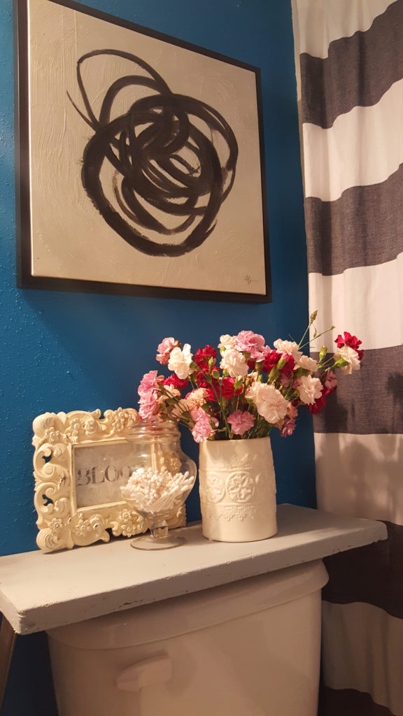 diy concrete shelf for bathroom