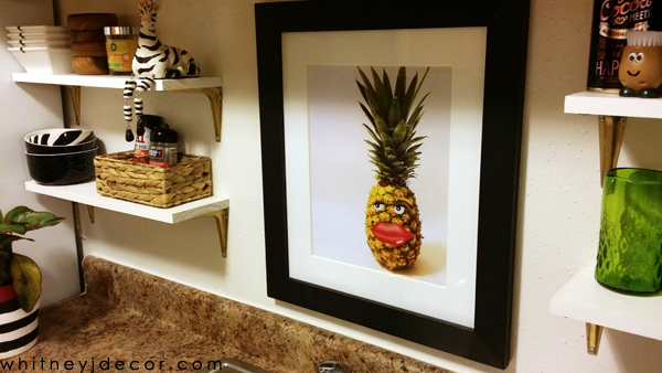 decor of small, galley apartment kitchen - after