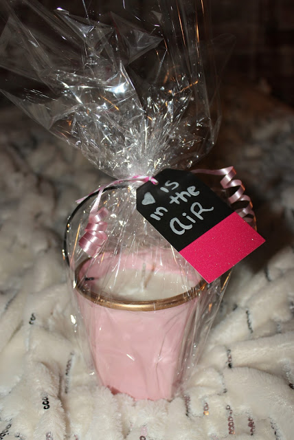 diy valentines candle