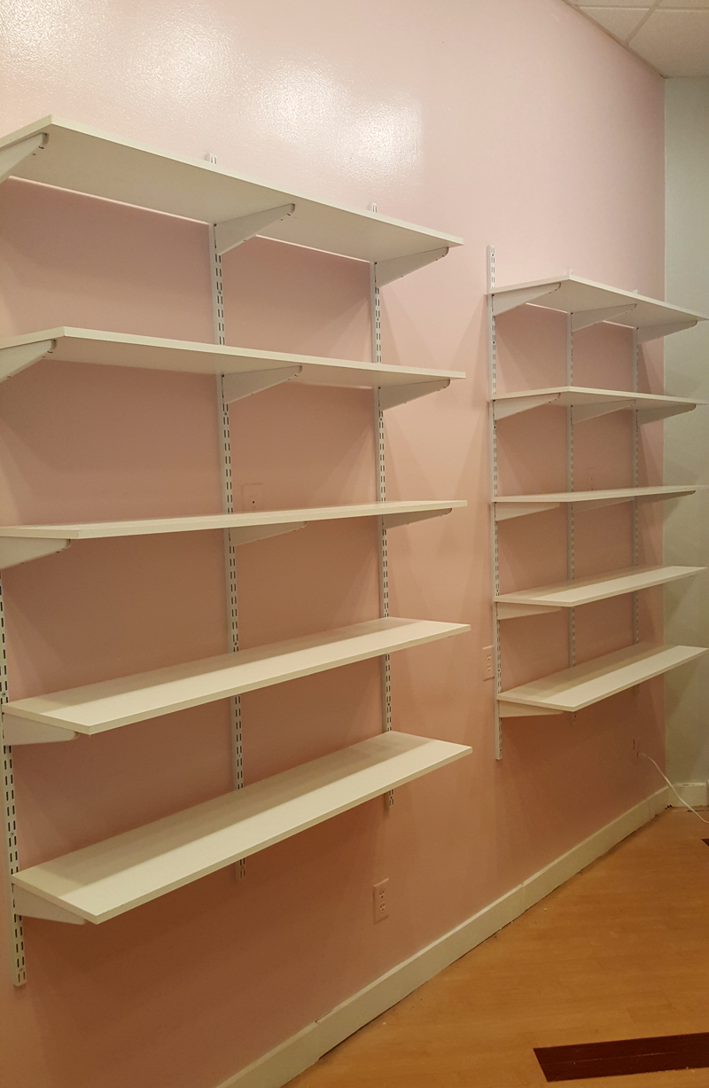 a super simple wall storage solution