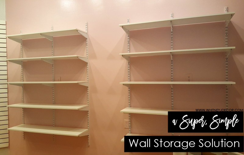 super easy wall storage solution