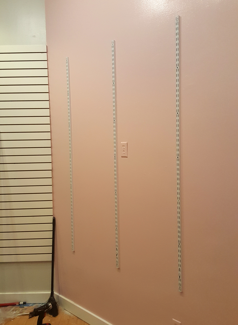 a super simple wall storage solution