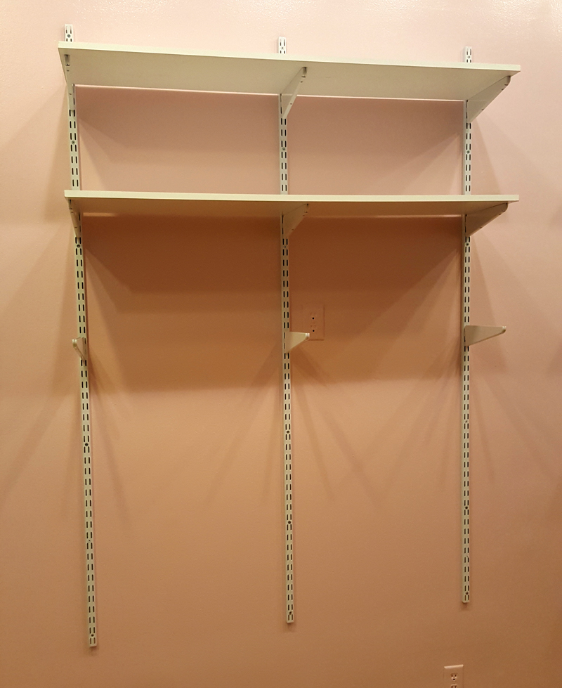 a super simple wall storage solution