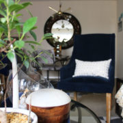 eclectic dining room | zuomod father dining chairs | zuomod pilsner ceiling light