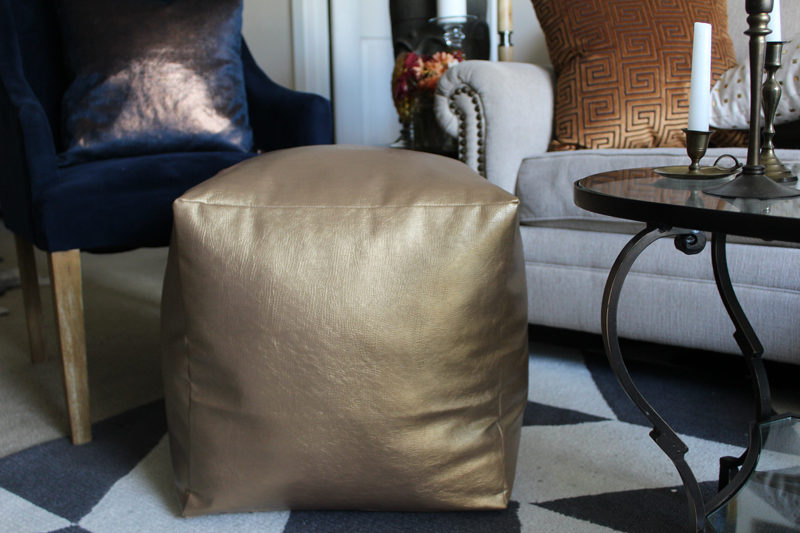 faux leather diy floor pouf supplies | faux leather floor pouf | floor pouf | eclectic home decor