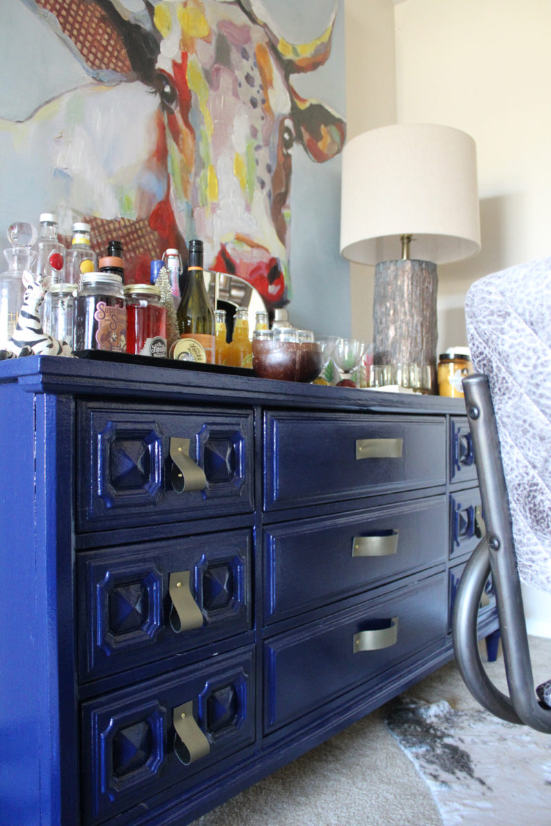 diy faux leather dresser handles