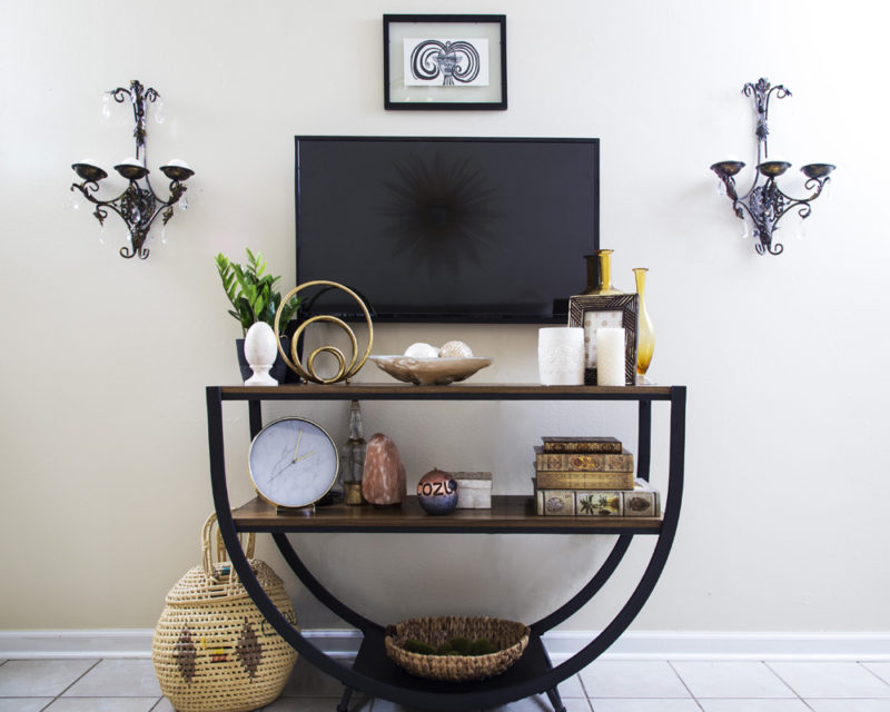 open media center | ornate wall candleabras | britt smith photography