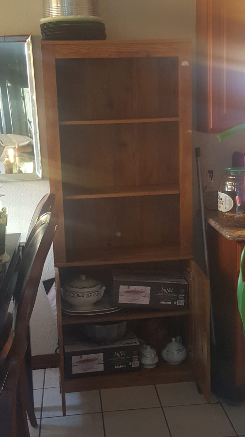 painted black bookcase with doors | bookase in living room | bookcase styling