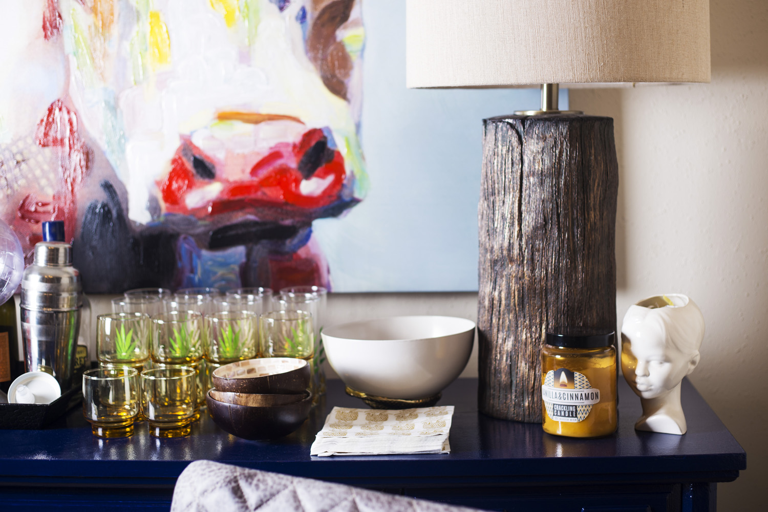 Britt Smith Photography Interior decor photoshoot with New Orleans decorator Whitney J Decor | eclectic dining room decor | bar cart