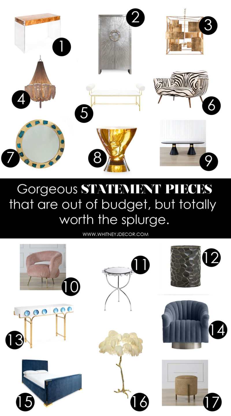 statement pieces for the home | home decor | statetement furniture