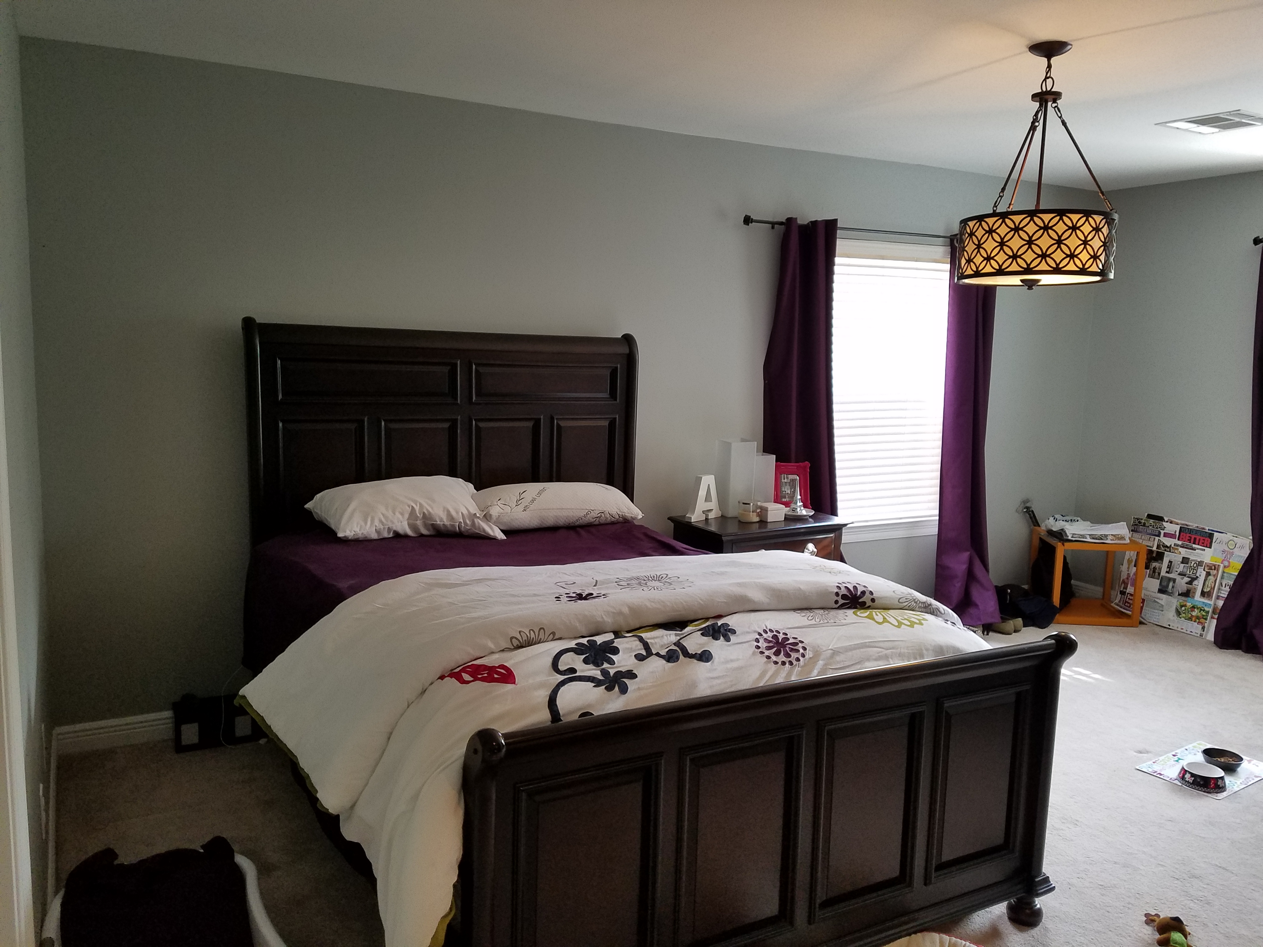 blue bedroom | pink bedroom | transitional bedroom | before photo