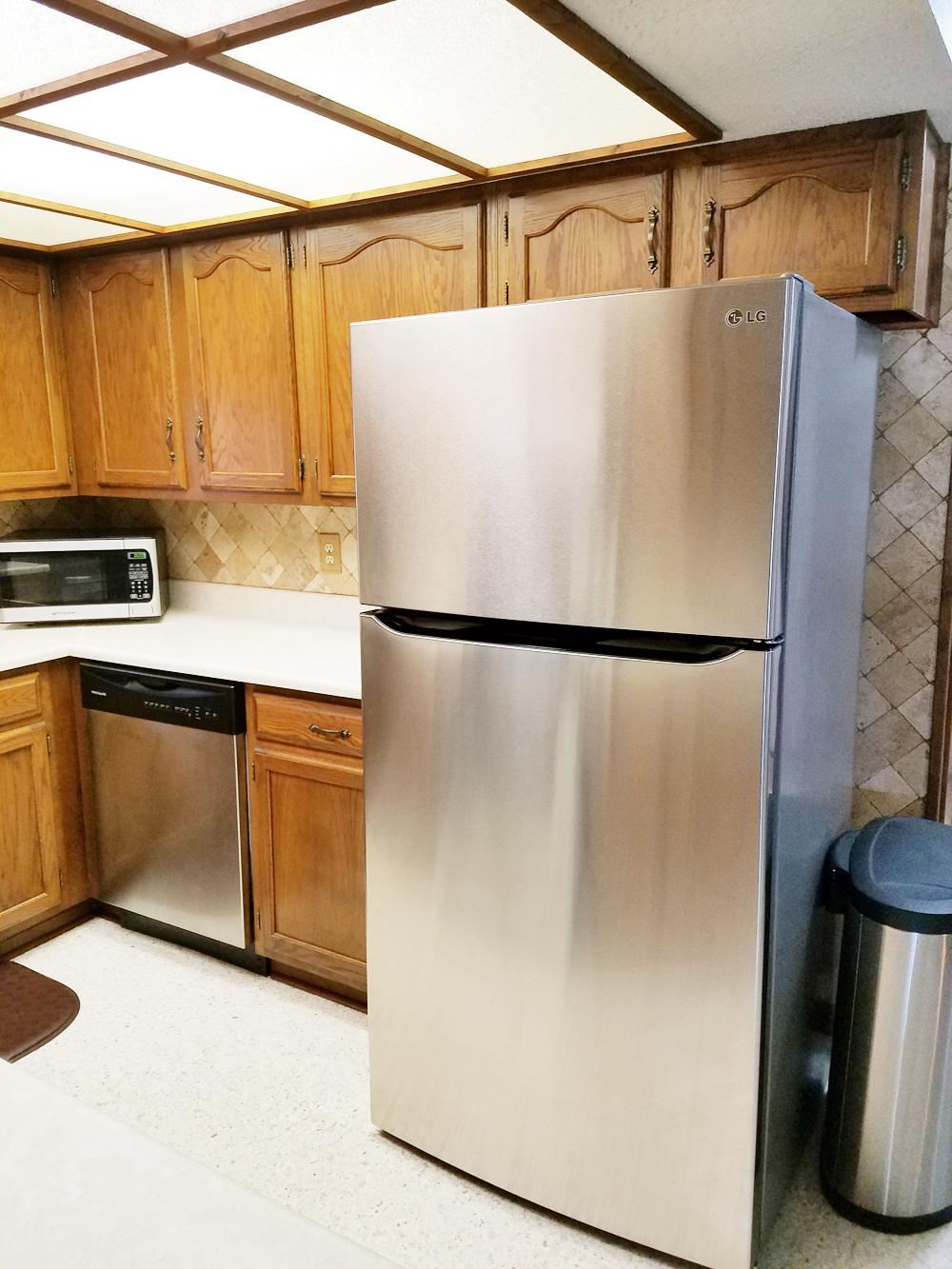 whitney j decor | kitchen before | white kitchen decor | one room challenge