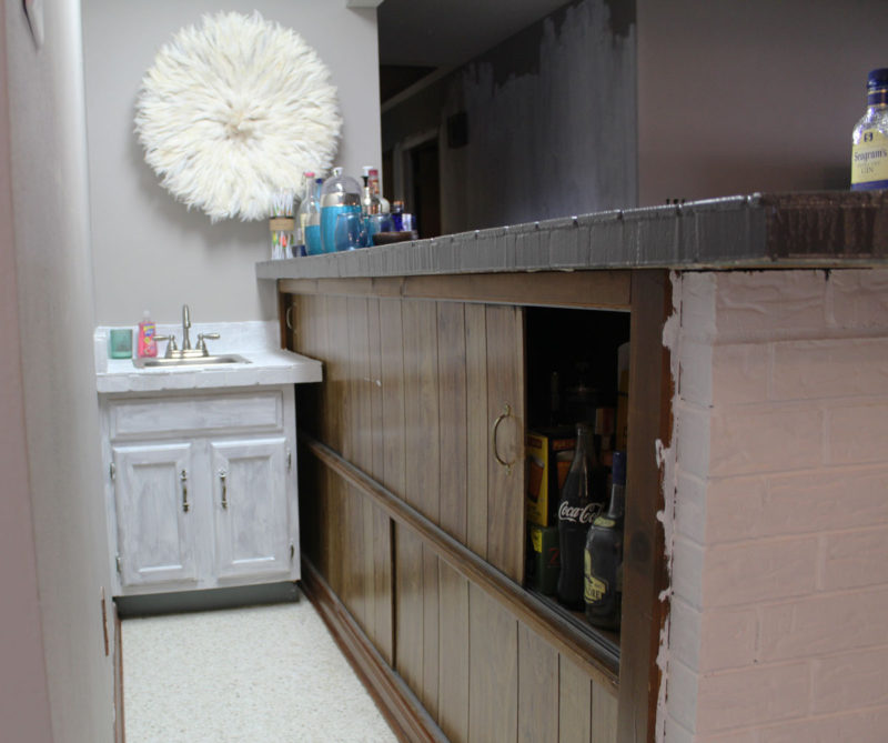 new orleans interior design | new orleans decor | new orleans homes | nola homes | nola decorator | new orleans decorator | bar ideas | built in bar ideas | bar top ideas | envirotex lite bar | painting tile backsplash | painting tile countertops | painting countertops | how to paint countertops | how to paint tile countertops | bar top makeover