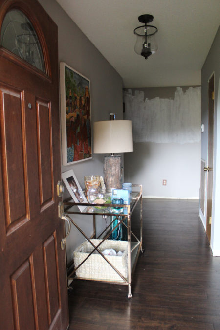 entryway plans and updates by whitney j decor | before photos of entryway | entryway decor | foyer decor | entryway ideas | foyer ideas | tribal stencil | black and white entry | black and white foyer | whitney j decor | new orleans blogger | new orleans interior designer | new orleans decorator | nola blogger | nola decorator | nola interior designer