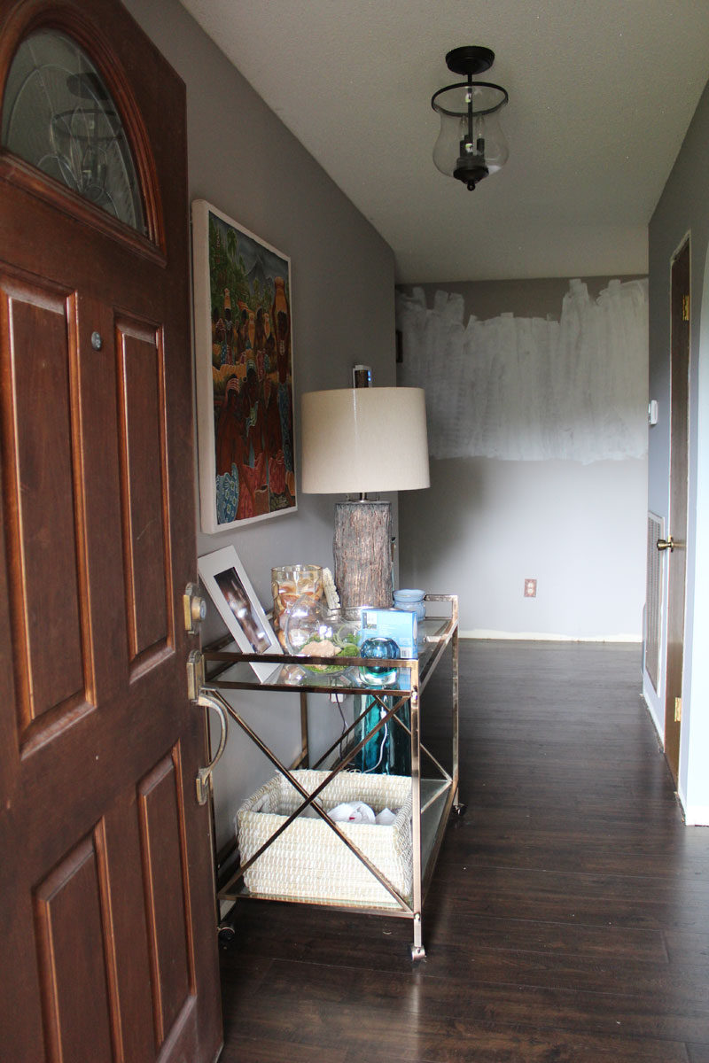 entryway plans and updates by whitney j decor | before photos of entryway | entryway decor | foyer decor | entryway ideas | foyer ideas | tribal stencil | black and white entry | black and white foyer | whitney j decor | new orleans blogger | new orleans interior designer | new orleans decorator | nola blogger | nola decorator | nola interior designer