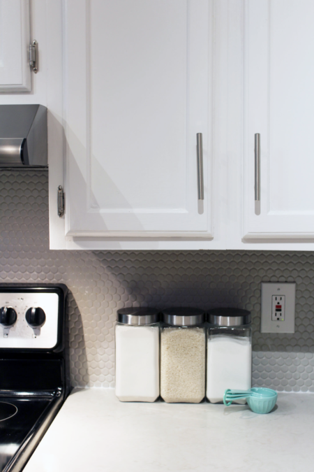 caesarstone london grey countertops | caesarstone countertops | gray and white kitchen reveal whitney j decor | caesarstone countertops | gray and white kitchen | small gray kitchen | small galley kitchen | small white kitchen | small space kitchens | tiny kitchen decor | gray and white kitchen decor | white kitchen decor | new orleans interior design | new orleans decor | new orleans homes | nola homes | nola decorator | new orleans decorator