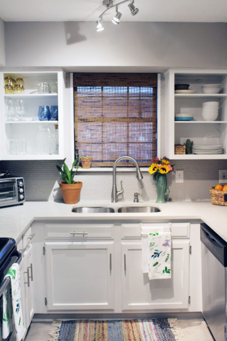 caesarstone london grey countertops | caesarstone countertops | gray and white kitchen reveal whitney j decor | caesarstone countertops | gray and white kitchen | small gray kitchen | small galley kitchen | small white kitchen | small space kitchens | tiny kitchen decor | gray and white kitchen decor | white kitchen decor | new orleans interior design | new orleans decor | new orleans homes | nola homes | nola decorator | new orleans decorator