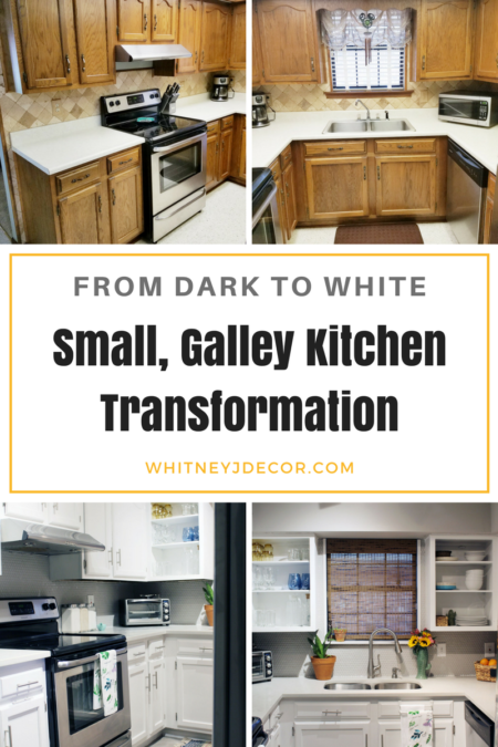 ugly small brown kitchen remodel transformation | caesarstone london grey countertops | caesarstone countertops | gray and white kitchen reveal whitney j decor | caesarstone countertops | gray and white kitchen | small gray kitchen | small galley kitchen | small white kitchen | small space kitchens | tiny kitchen decor | gray and white kitchen decor | white kitchen decor | new orleans interior design | new orleans decor | new orleans homes | nola homes | nola decorator | new orleans decorator