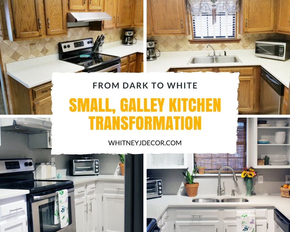 ugly small brown kitchen remodel transformation | caesarstone london grey countertops | caesarstone countertops | gray and white kitchen reveal whitney j decor | caesarstone countertops | gray and white kitchen | small gray kitchen | small galley kitchen | small white kitchen | small space kitchens | tiny kitchen decor | gray and white kitchen decor | white kitchen decor | new orleans interior design | new orleans decor | new orleans homes | nola homes | nola decorator | new orleans decorator