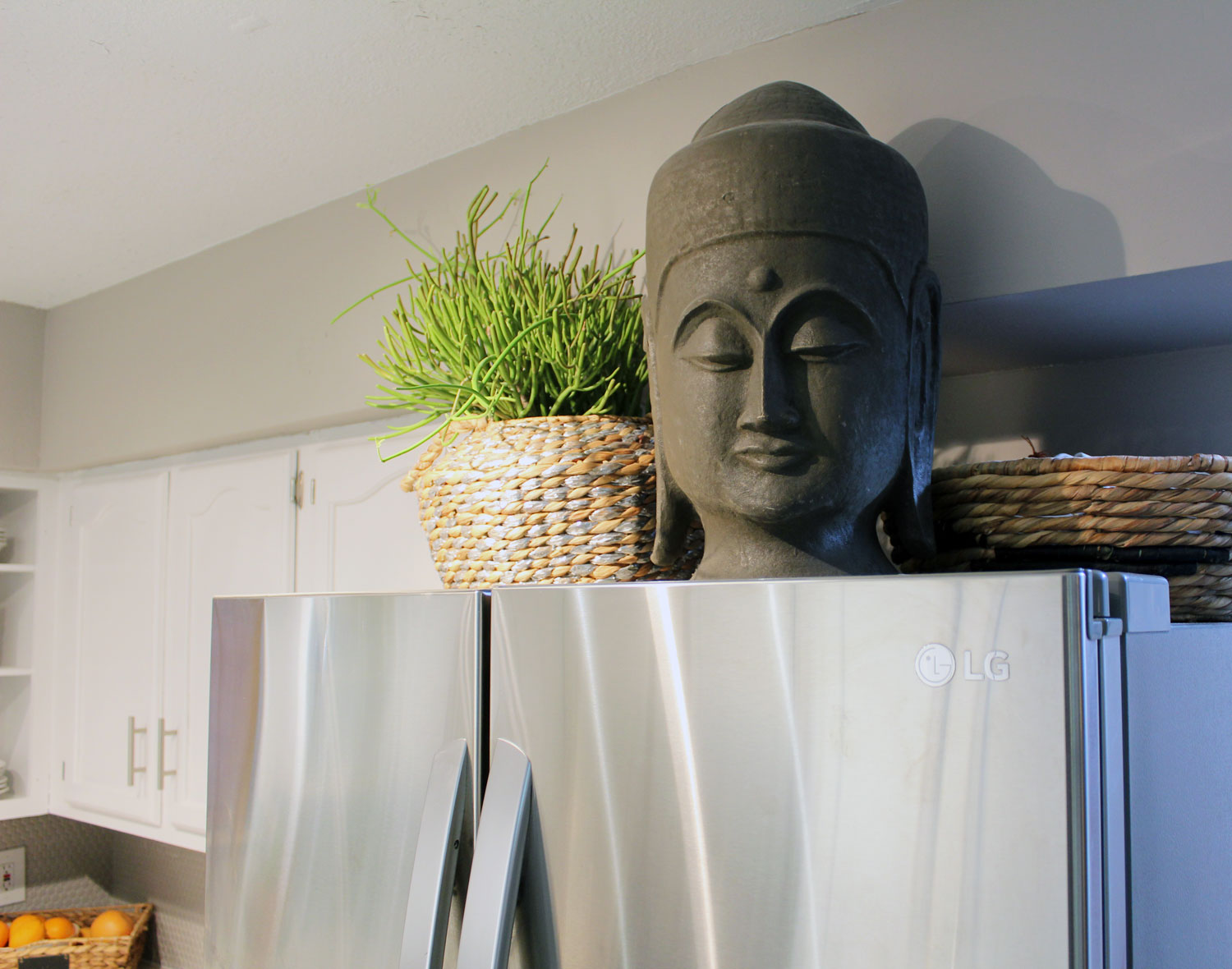 caesarstone london grey countertops | caesarstone countertops | gray and white kitchen reveal whitney j decor | caesarstone countertops | gray and white kitchen | small gray kitchen | small galley kitchen | small white kitchen | small space kitchens | tiny kitchen decor | gray and white kitchen decor | white kitchen decor | new orleans interior design | new orleans decor | new orleans homes | nola homes | nola decorator | new orleans decorator