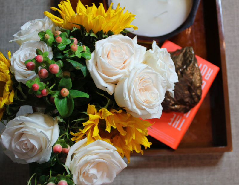 sunday's best | whitney j decor blog | fall floral arrangements | fall floral blooms | roses | sunflowers