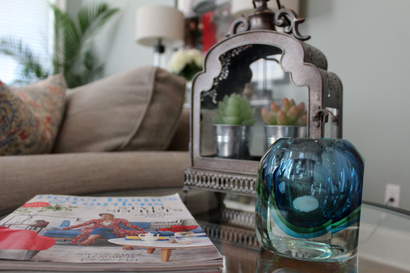 transitional-living-room | green living room walls | mint green living room walls | better homes & gardens styling | whitney j decor