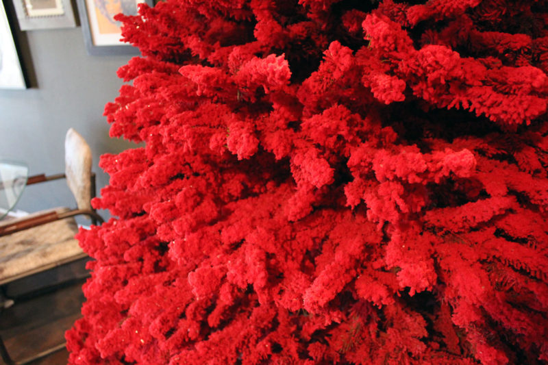 red christmas tree