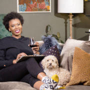 whitney jones | new orleans interior designer | whitney j decor | my living room progress | green walls in living room | green living room | wall shelves | tracking shelving