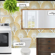 whitney j decor | one room challenge | laundry room | guest bathroom | glam laundry room | glam guest bathroom | art decor design | art decor bathroom | art decor laundry room | new orleans interior designer | nola blogger | nola interior designer