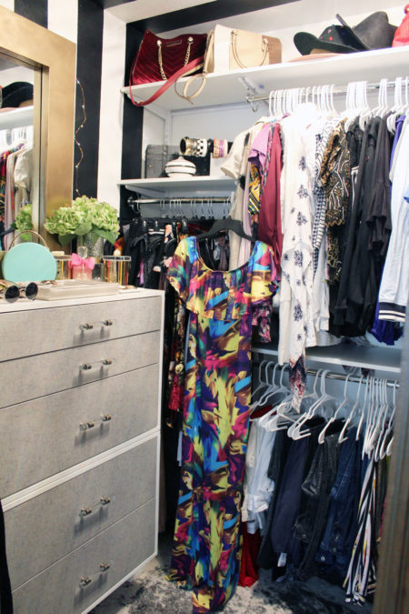 black and white closet decor | black and white decor | master closet inspiration | master closet ideas | walk in closet ideas | glam walk in closet | eclectic walk in closet | new orleans interior design | new orleans decorator | nola interior design | nola decorator | whitney j decor