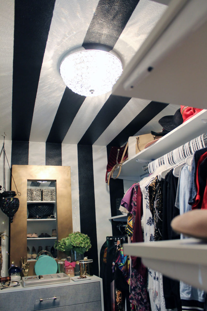 black and white closet decor | black and white decor | master closet inspiration | master closet ideas | walk in closet ideas | glam walk in closet | eclectic walk in closet | new orleans interior design | new orleans decorator | nola interior design | nola decorator | whitney j decor