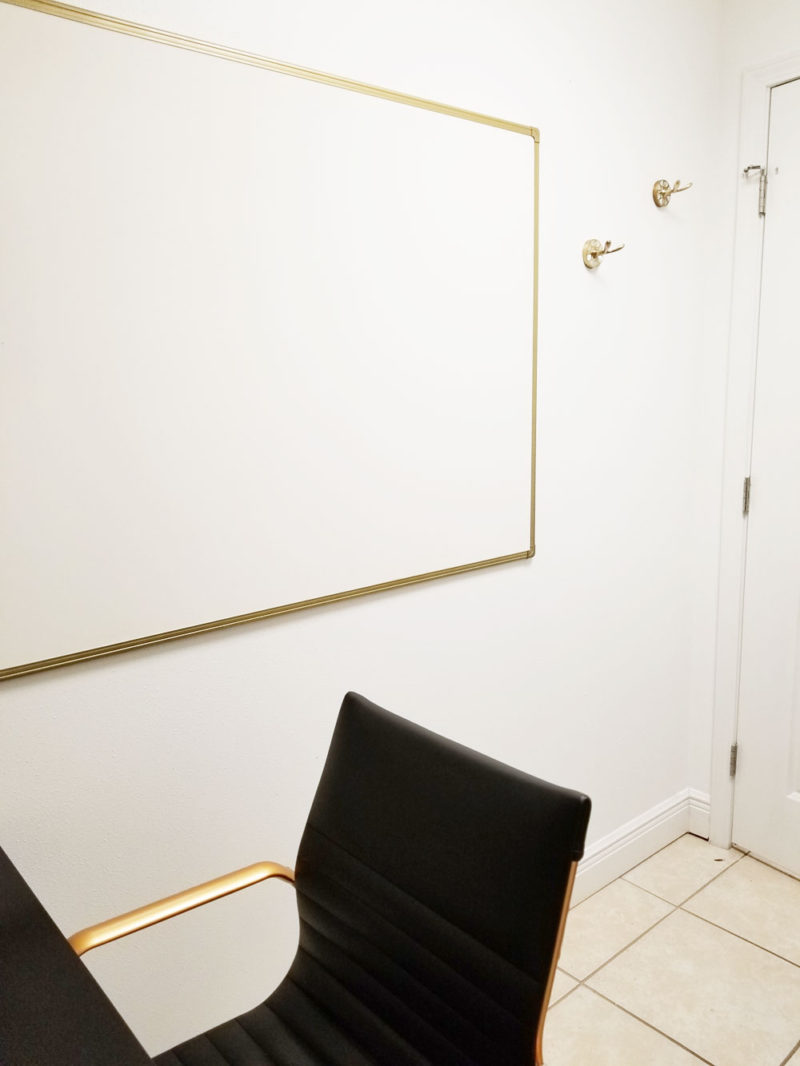 tiny black, white, and gold office transformation | glam office under 50 sqft | tiny office design | small office design | small home office | tiny home office | blue home office | real estate decor | whitney j decor | new orleans decor | new orleans interior designer | black interior designer | nola homes | nola interior designer | new orleans decorator | new orleans interior designer