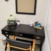 tiny black, white, and gold office transformation | glam office under 50 sqft | tiny office design | small office design | small home office | tiny home office | blue home office | real estate decor | whitney j decor | new orleans decor | new orleans interior designer | black interior designer | nola homes | nola interior designer | new orleans decorator | new orleans interior designer