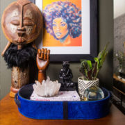 eclectic entryway | eclectic hallway