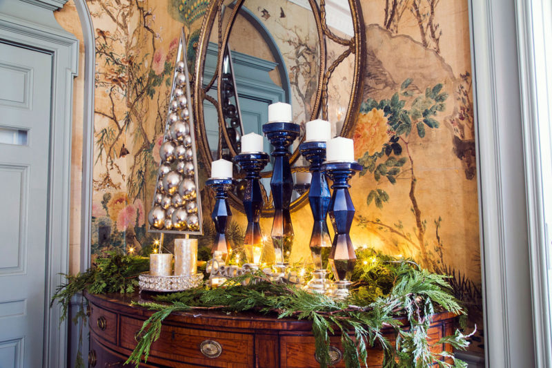 blue and green christmas decor | holiday decor | whitney j decor