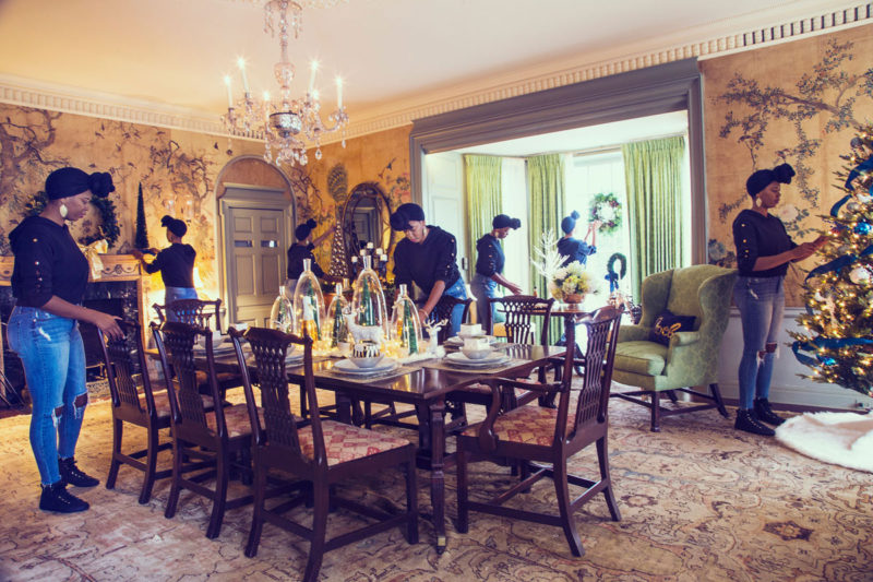 blue and green christmas decor | holiday decor | whitney j decor